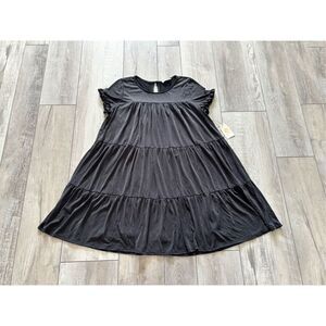 Chrysanthemum boutique, black baby doll style dress size S